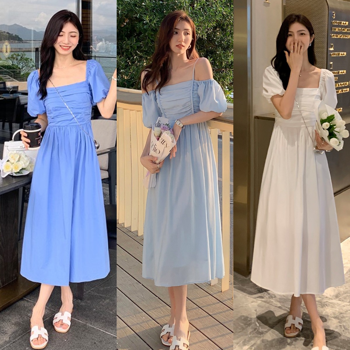 什么鞋子搭配连衣裙不累脚还好看,夏季藏蓝色连衣裙搭配什么鞋好看