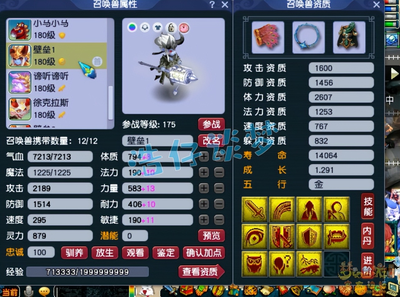 梦幻西游服战大唐属性展示,梦幻西游175级服战大唐属性