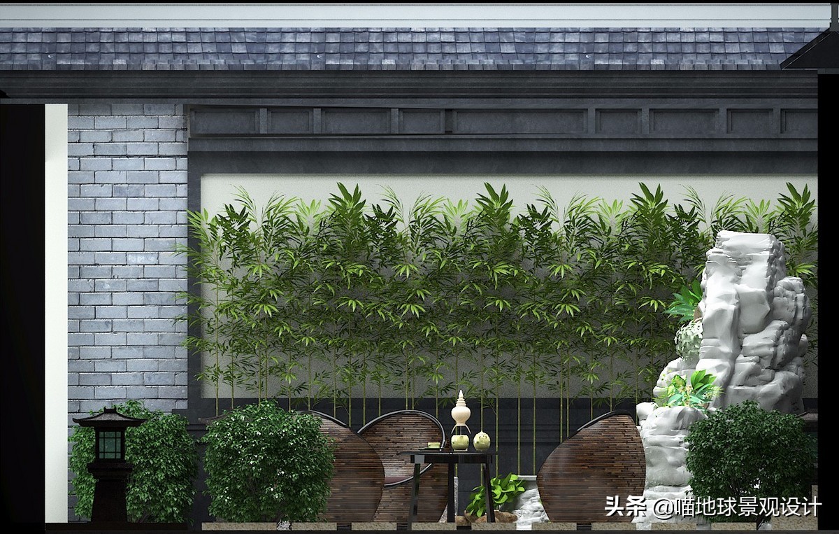 60平方别墅庭院效果图大全,60款优秀的别墅庭院创意背景景墙