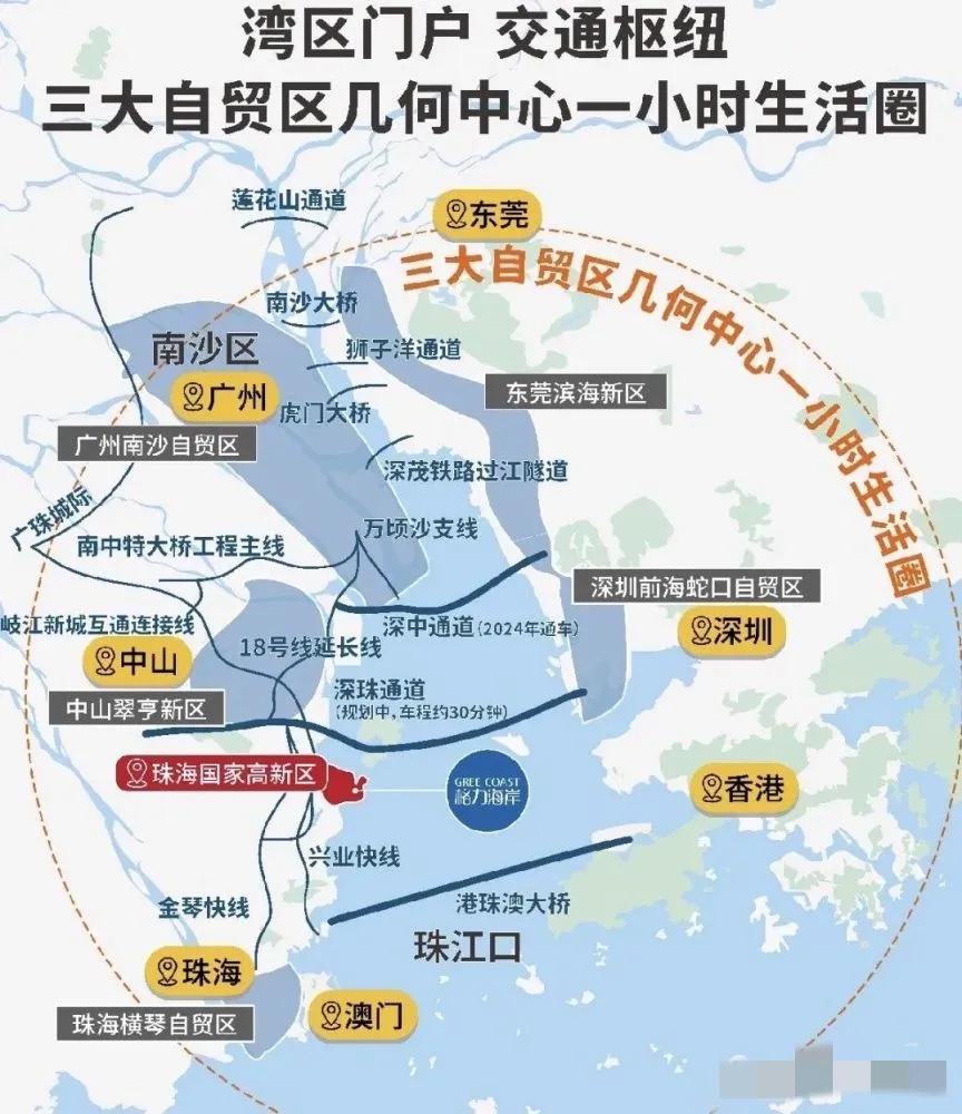 深中通道和深珠通道位置图,深珠通道和深中通道影响广州
