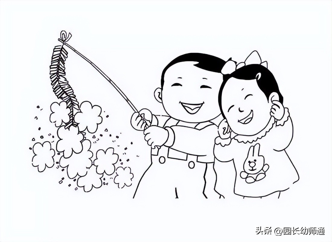 春节简笔画简单又漂亮幼儿园,春节简笔画幼儿园