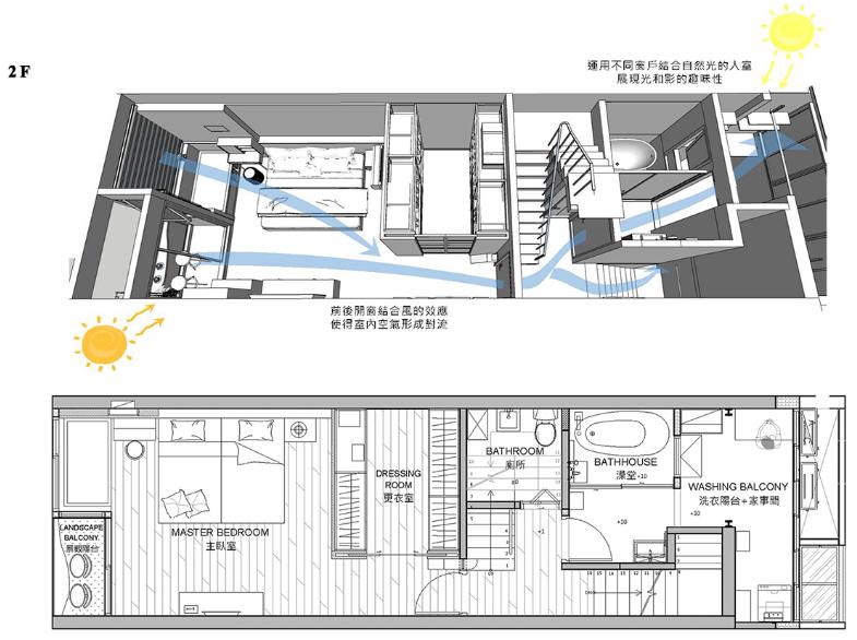 挑高两层小房间设计,40平米两层简约独立屋