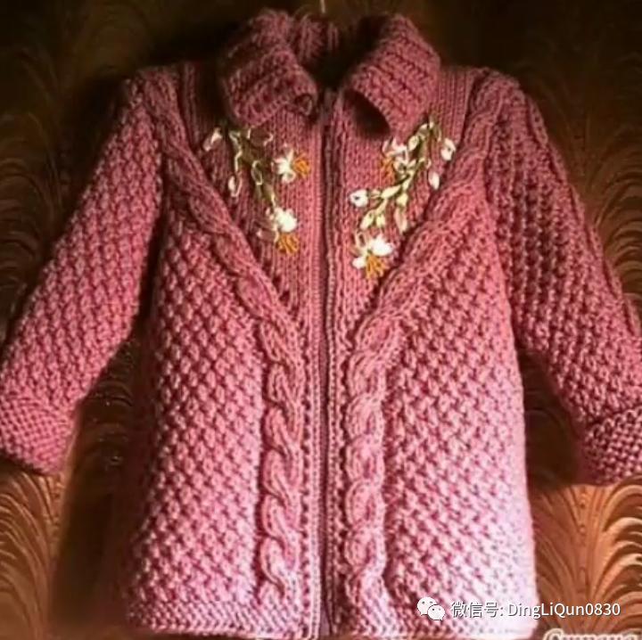 最新款女童开衫毛衣编织图片,针织洋气儿童毛衣