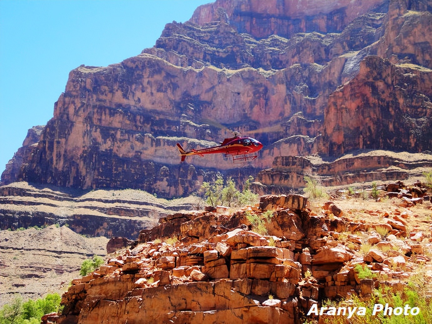 科罗拉多大峡谷飞机航拍,直升飞机体验美国大峡谷