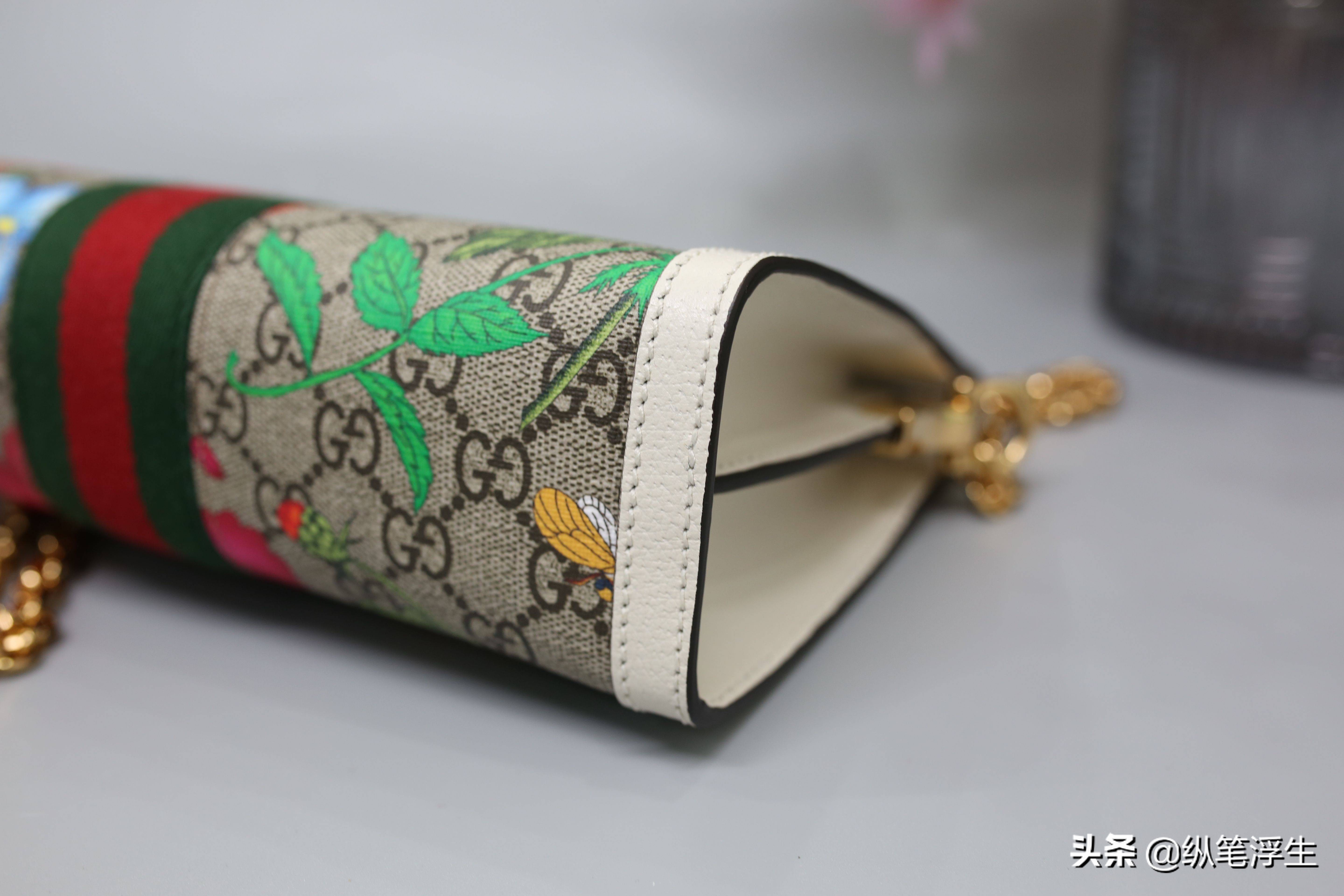 Gucciophidia链条包,gucci经典花卉包