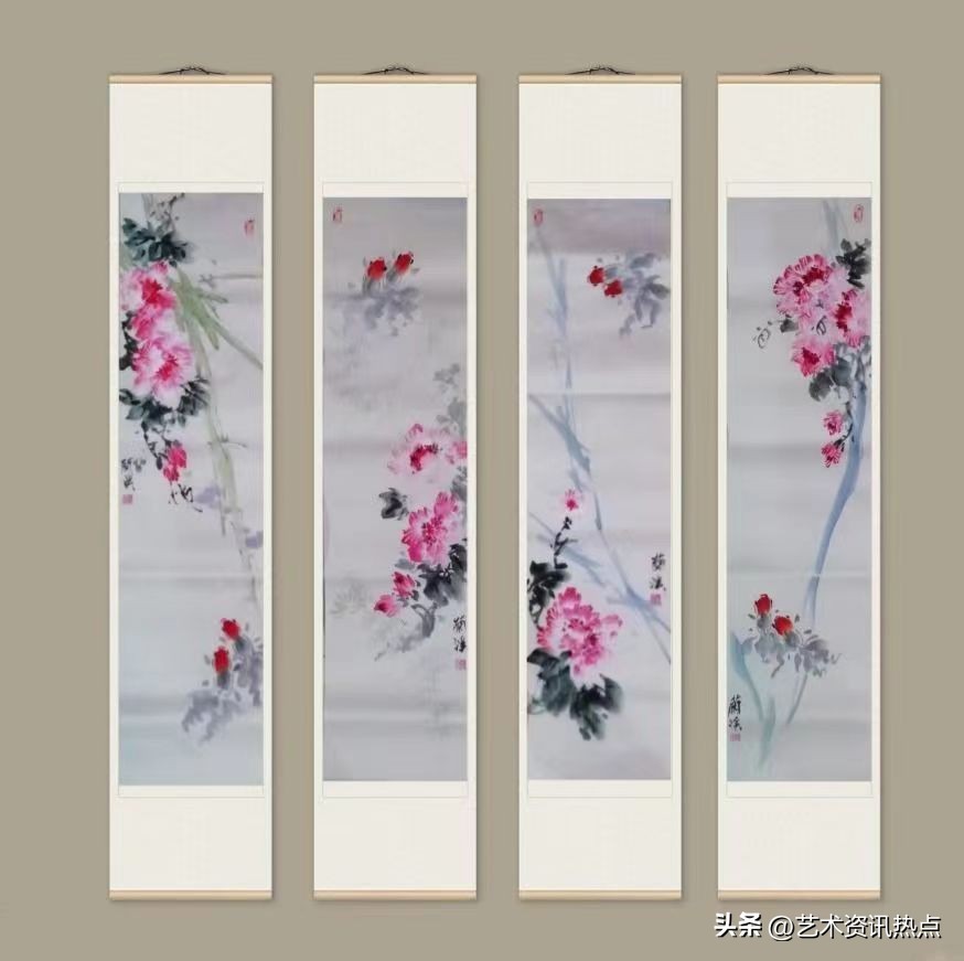 名家推荐|画家李维娜，惟妙惟肖婀娜多姿之芙蓉图