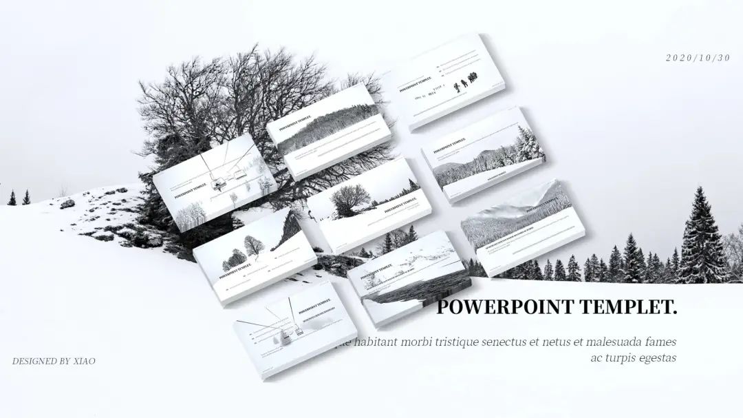 冬天风景ppt模板,关于冬天的ppt背景图片