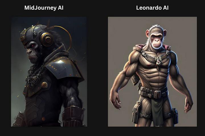 MidJourney和LeonardoAI的区别