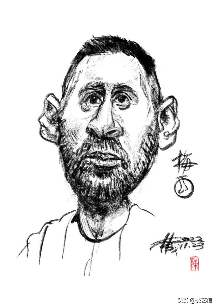 卡塔尔梅西漫画海报,梅西拿着美洲杯来卡塔尔的漫画