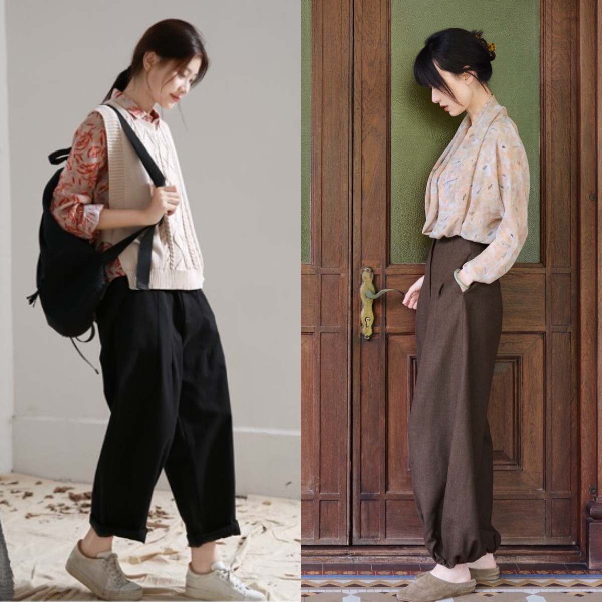 花衬衣怎么穿出复古感,春季白色衬衫设计感小众慵懒衬衣