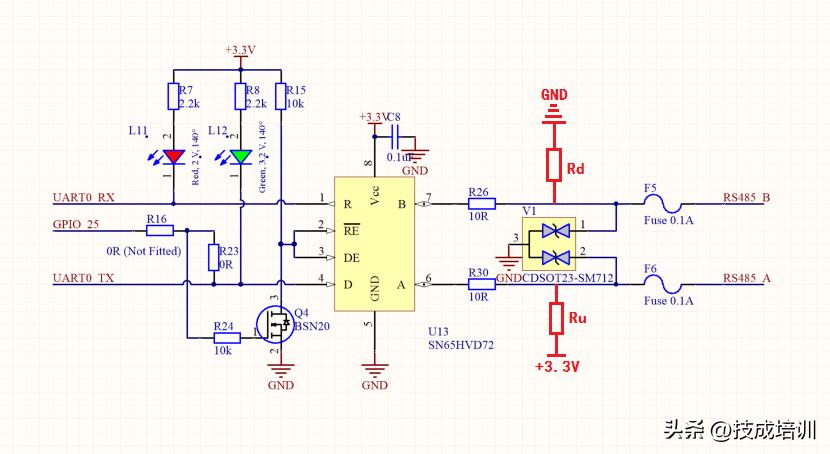 rs-485总线图,rs-485线