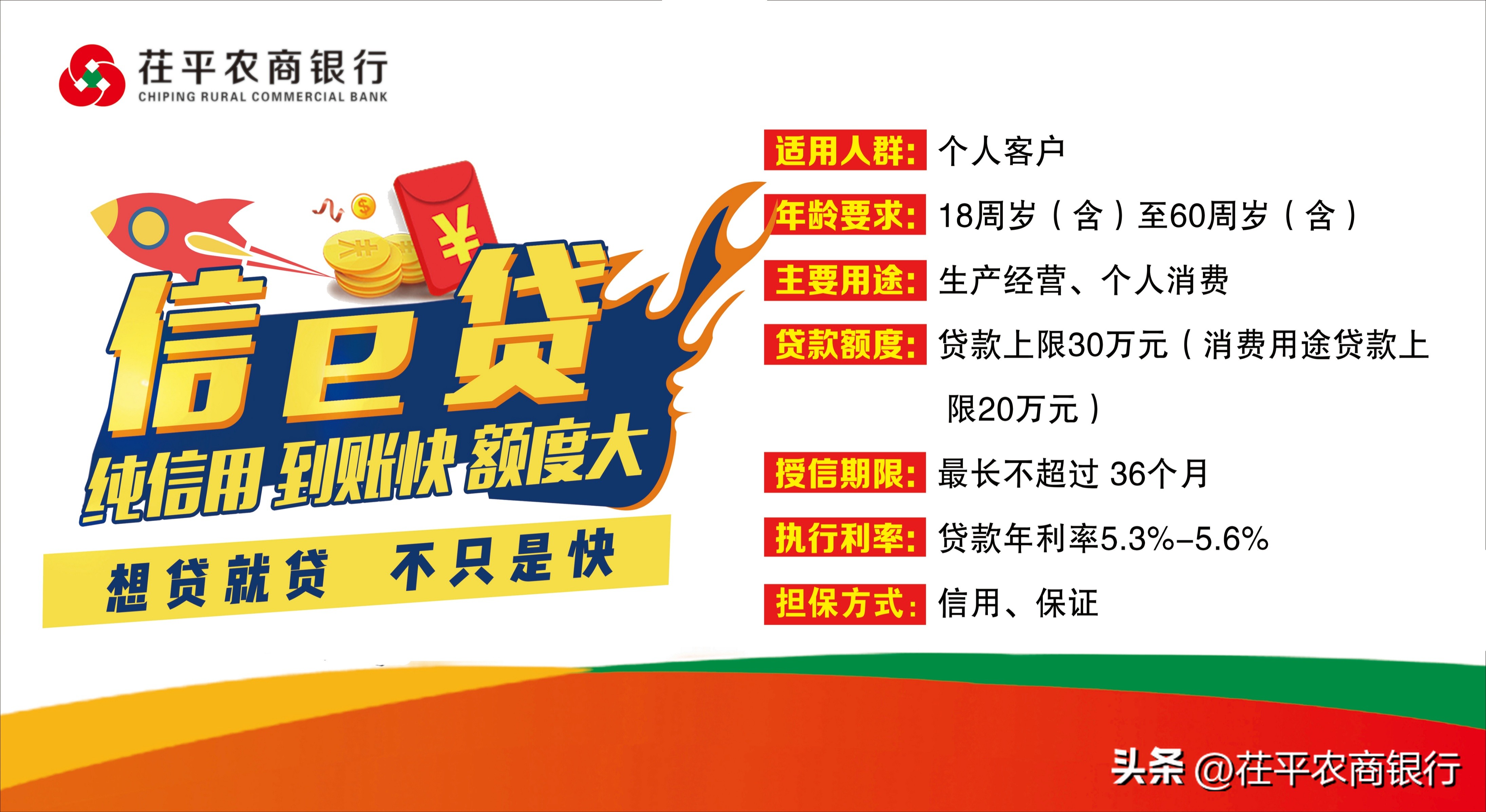 茌平农商银行主打*款贷**产品总有一款适合您