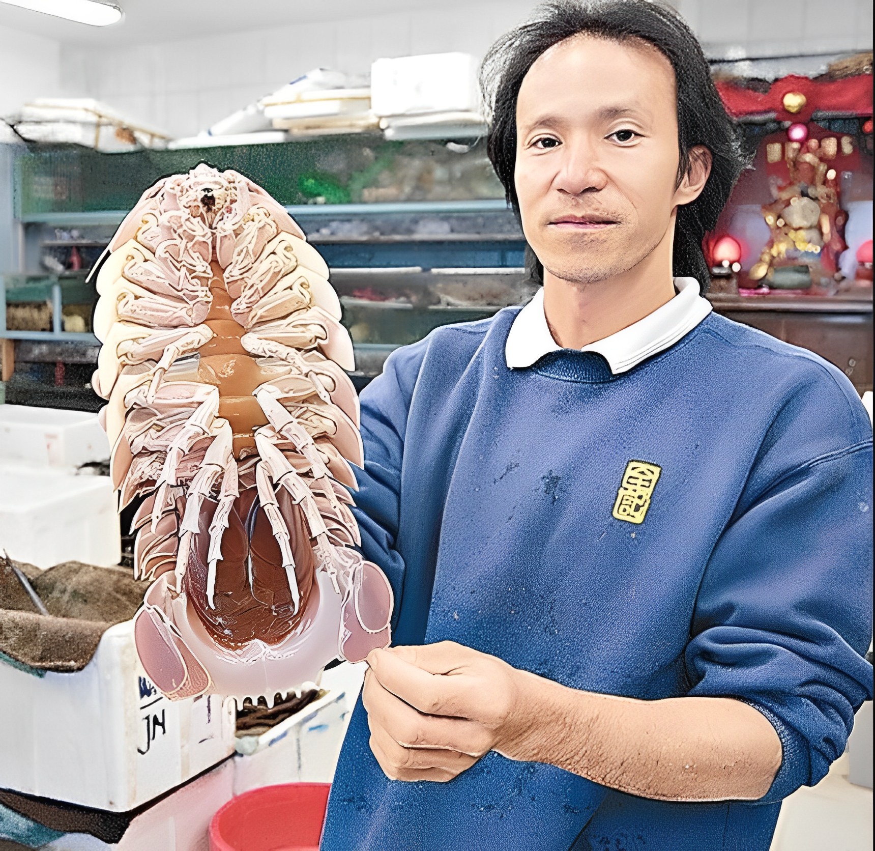 深海巨物捕食鲨鱼看着就害怕,能捕食鲨鱼的深海巨虫