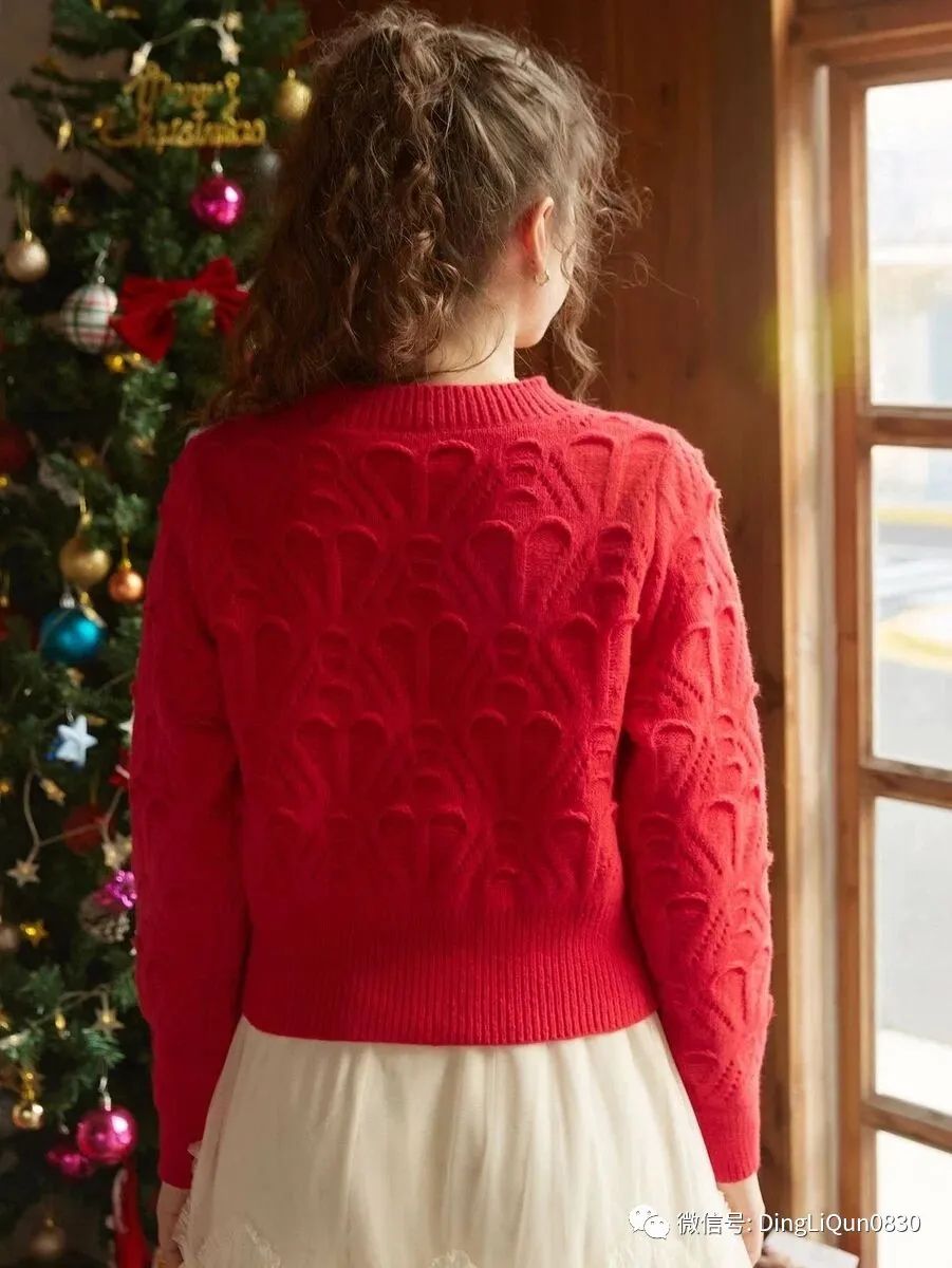 针织作品40款时尚套头,超好看的针织有趣图案开衫