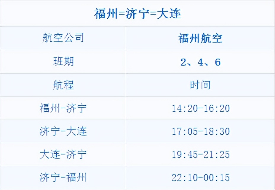 济宁机场最新航班时刻表及票价,济宁机场将执行冬航季航班计划