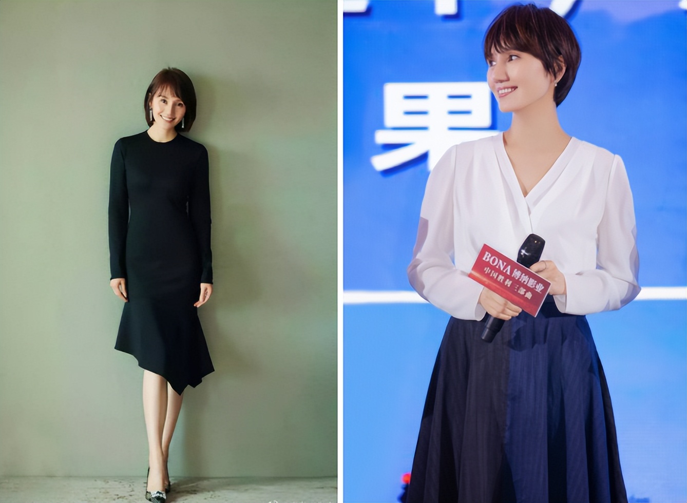 袁泉的短发40-50岁洋气发型,40岁的女人适合齐刘海袁泉发型吗