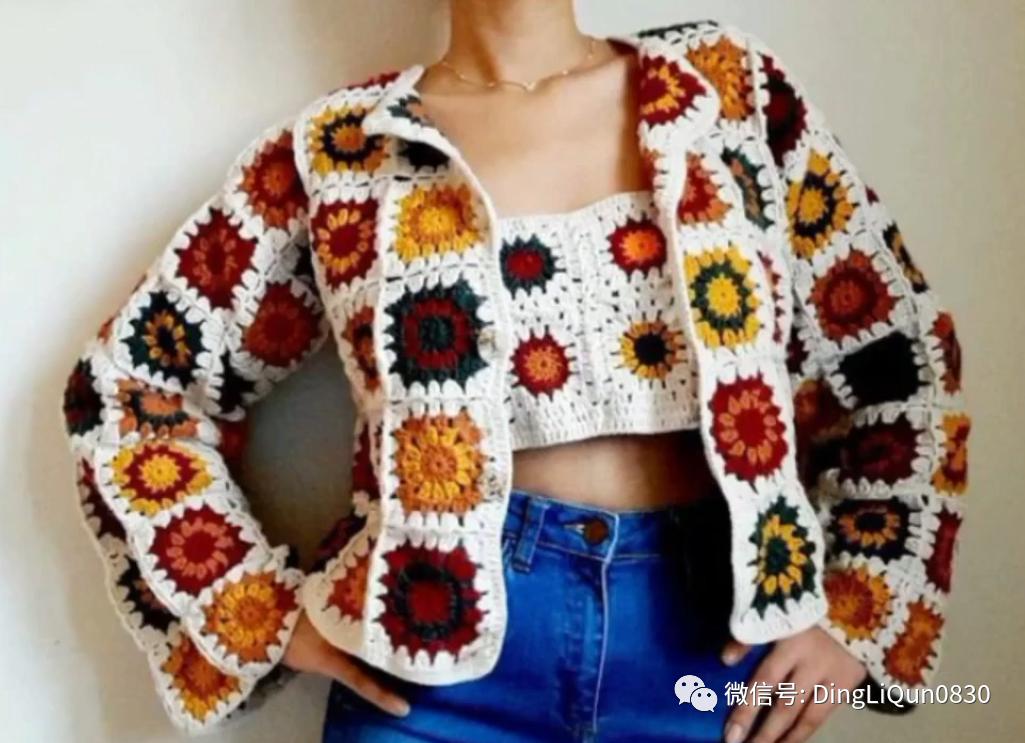 「针织作品」漂亮的祖母格图案夹克2022精品系列