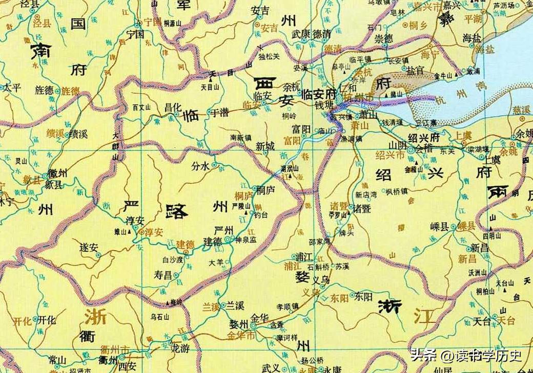 杭州历史地图高清版大图,浙江省地图杭州市地图高清版大图