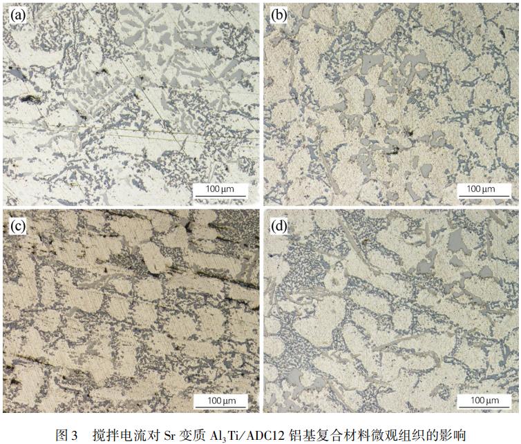 电磁搅拌对Sr变质体育器材用铝基复合材料的影响