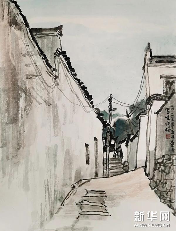 泾县中国山水画,泾县风景写生