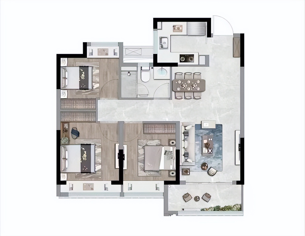 普陀中海臻如府99平边套和中间套,二手边套与中间套哪个流通性好