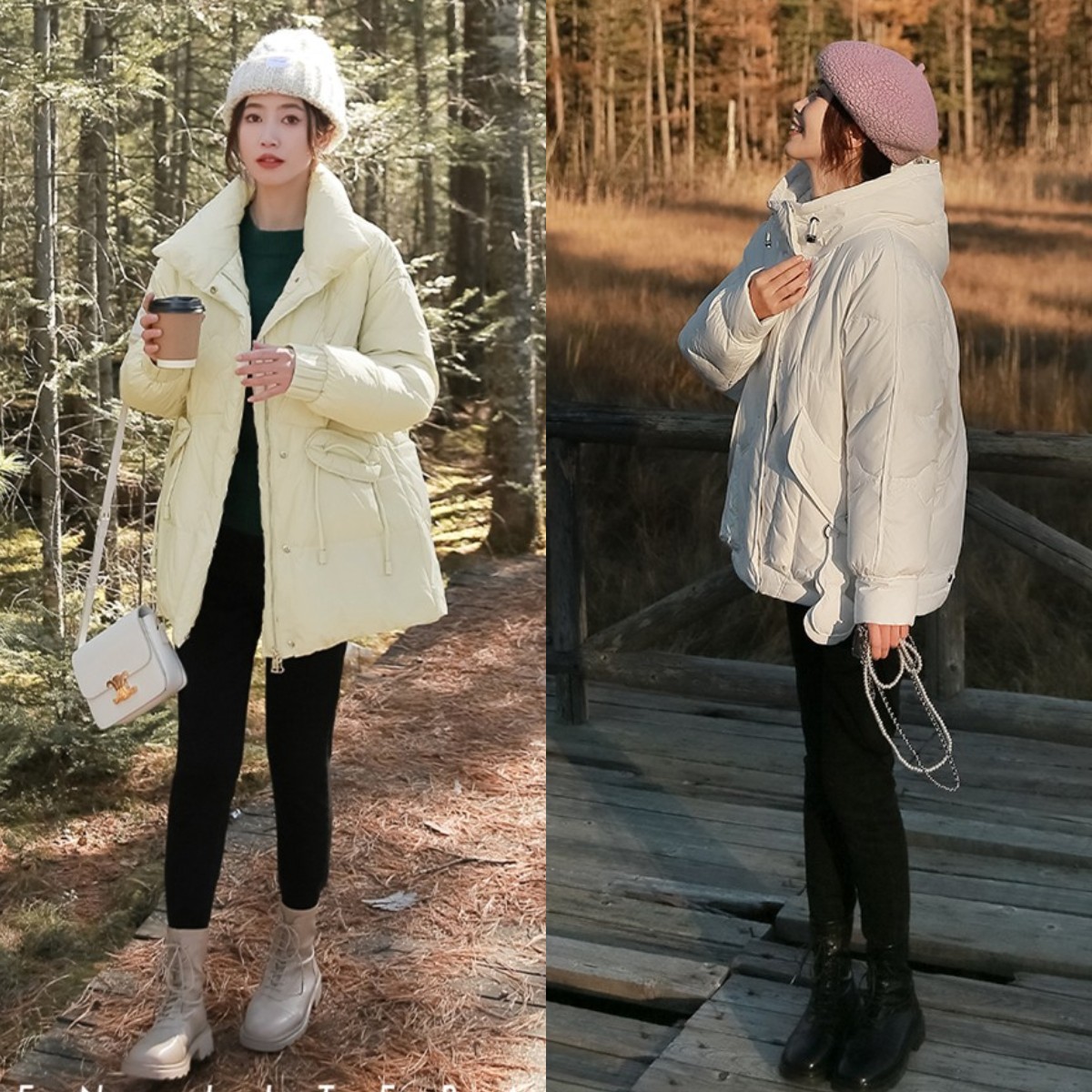 中年妈妈冬季宽松羽绒服搭配裙子,短款羽绒服搭配什么样的裙子好看