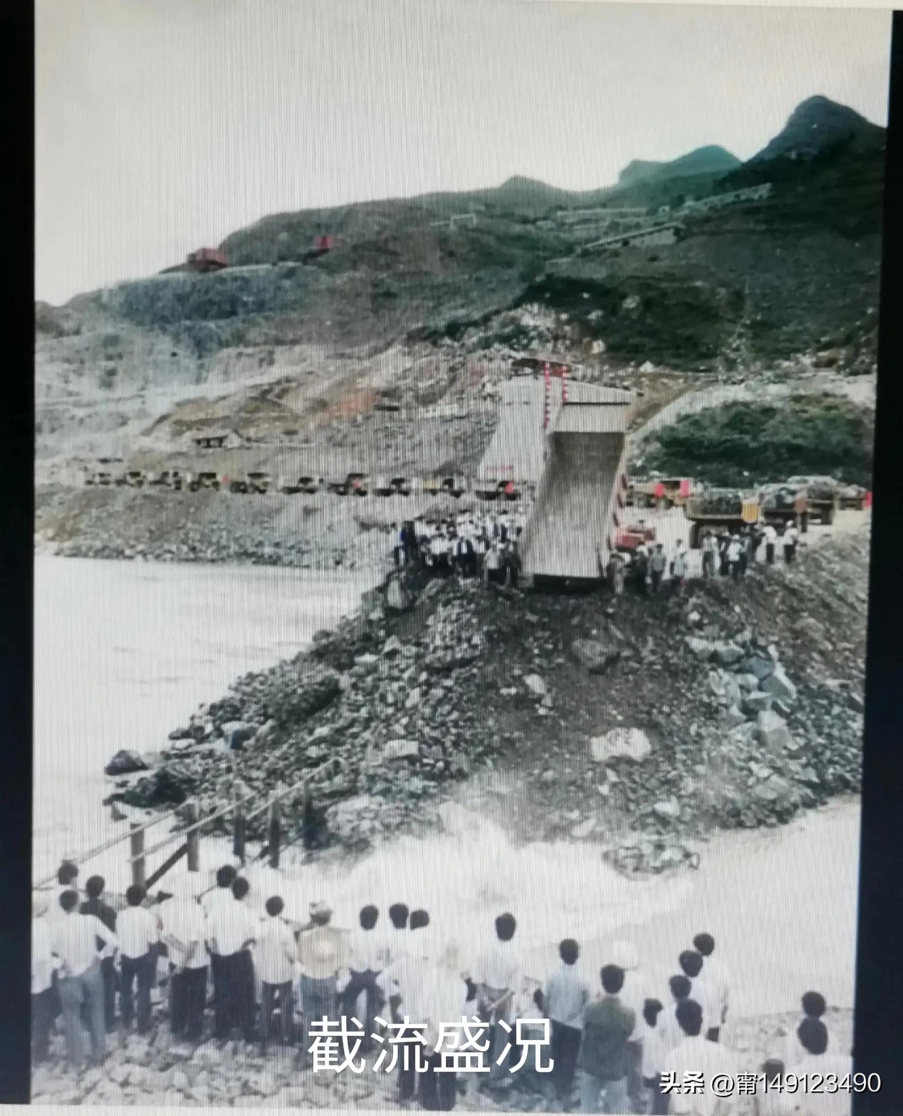 岩滩水电站建设画面,岩滩水电站历史图片
