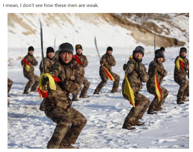 美国知乎评论中国军人,为什么中国士兵看起来很瘦