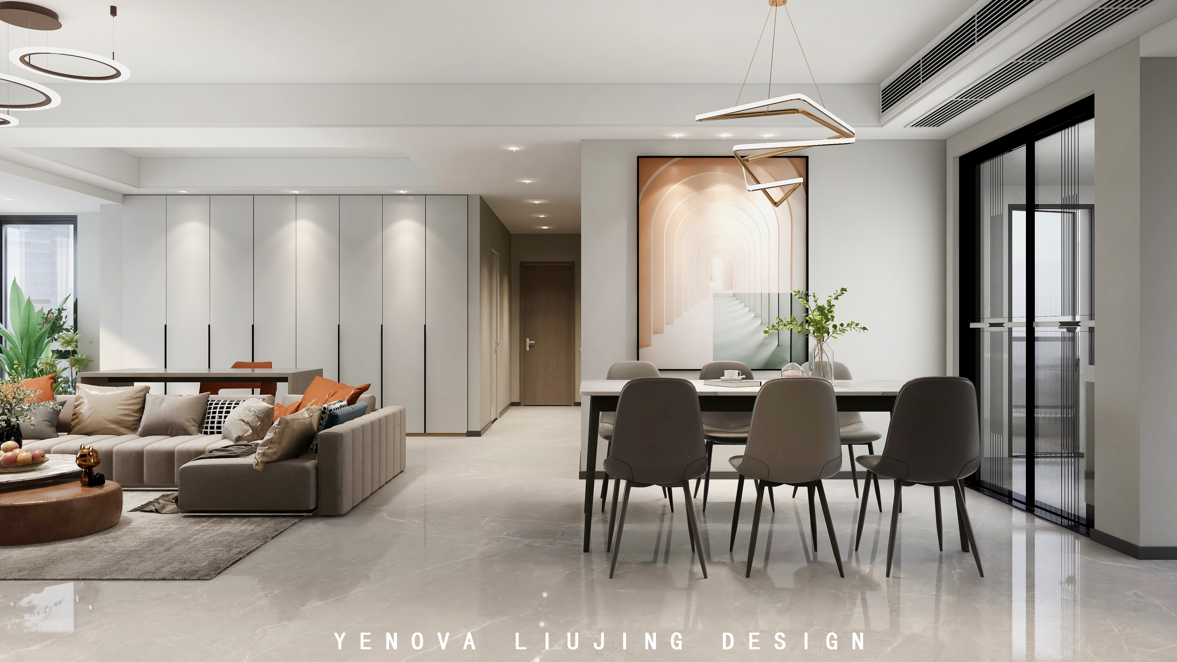 爱马仕橙装修小户型电视背景墙,爱马仕橙沙发怎样搭配茶几电视柜