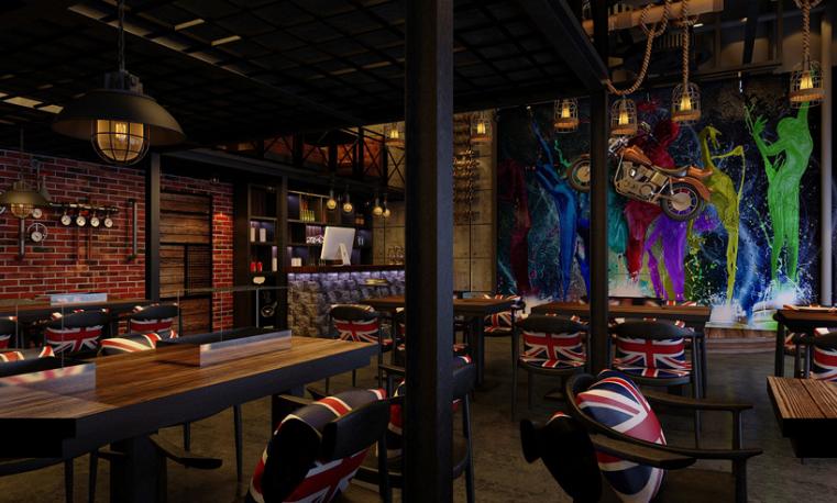 小面积烧烤店简单装修效果图,最流行的烧烤店装修效果图