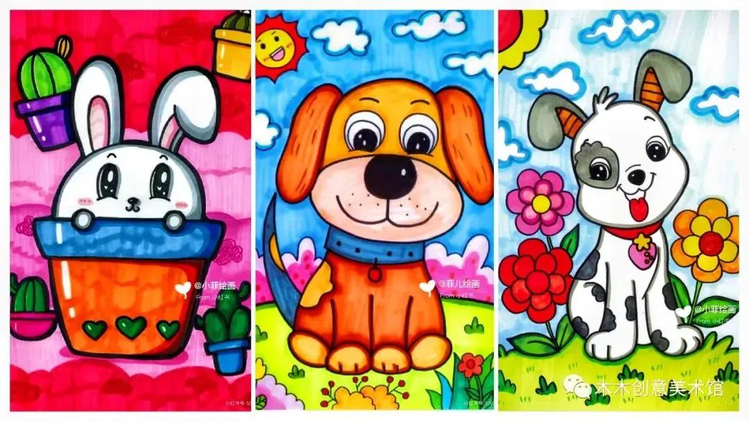 马克笔画儿童画简单好看,儿童马克笔画画简单又好看图片