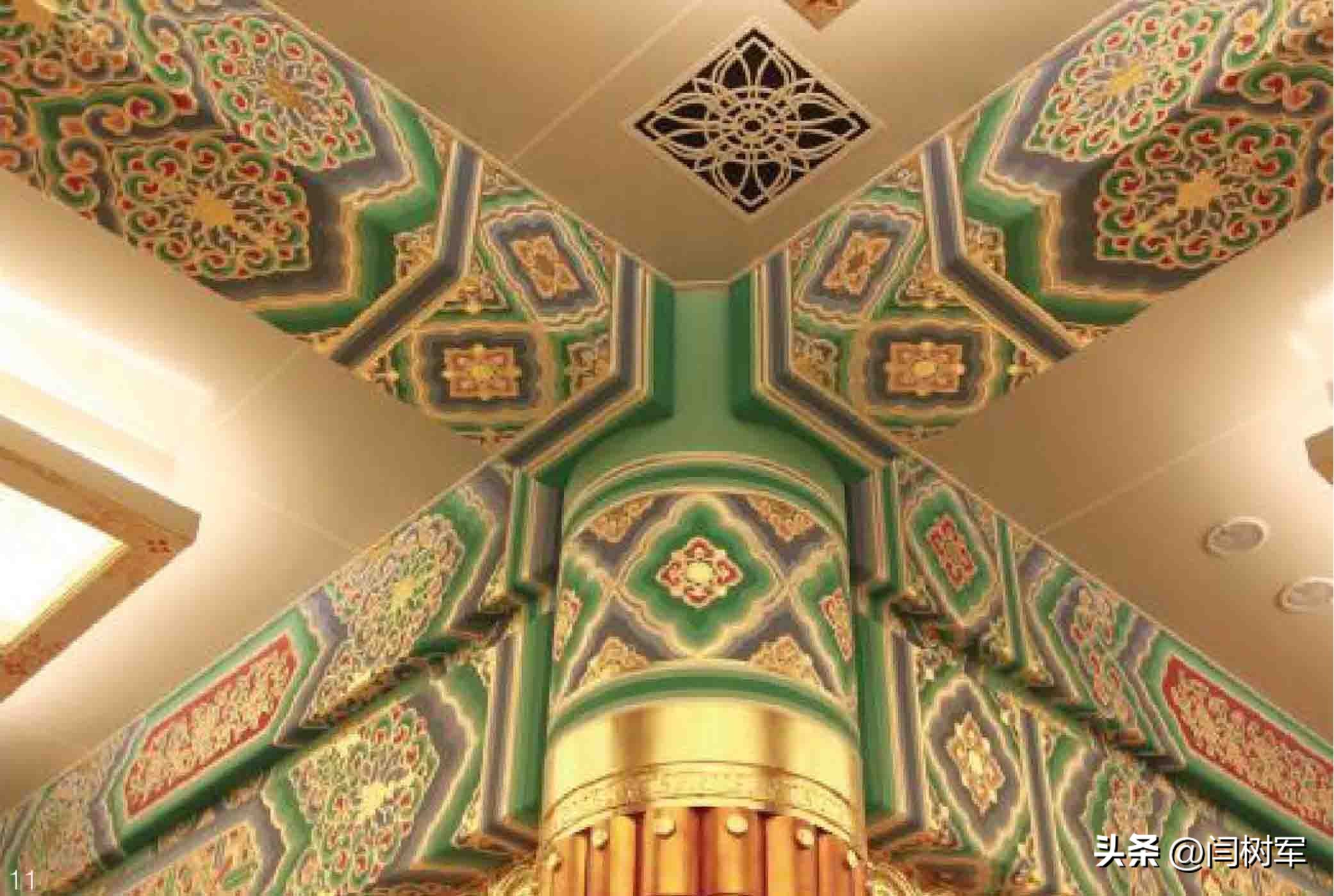 大会堂金色大厅柱子,林徽因设计天安门广场