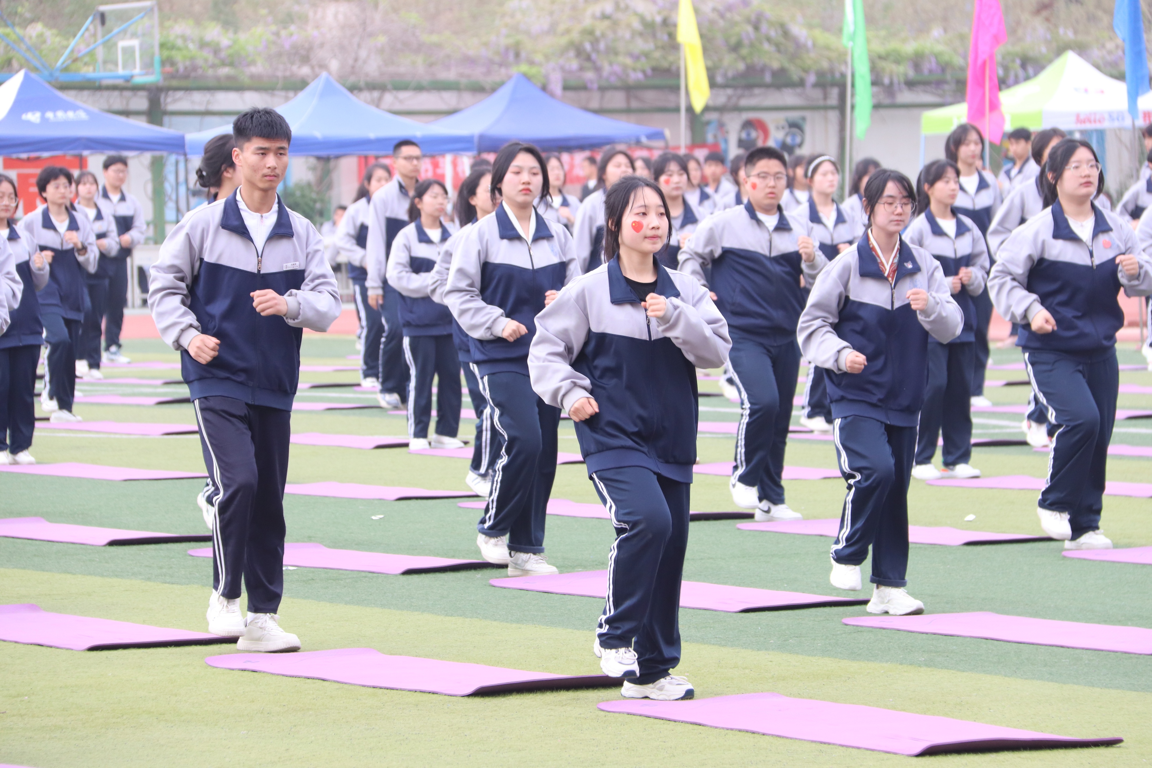 渭南市中学生田径运动会开幕,白马中学第三届田径运动会开幕式