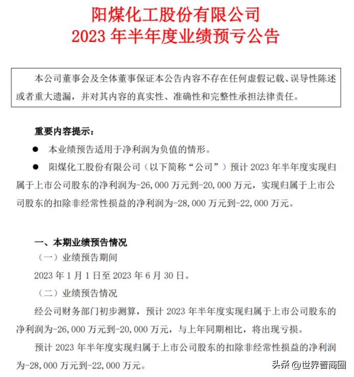 阳煤化工二季度有多少利润,阳煤化工每股2021年收益