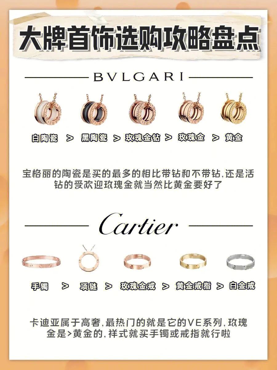 奢侈品珠宝品牌怎么选择,奢侈品首饰入门搭配图解