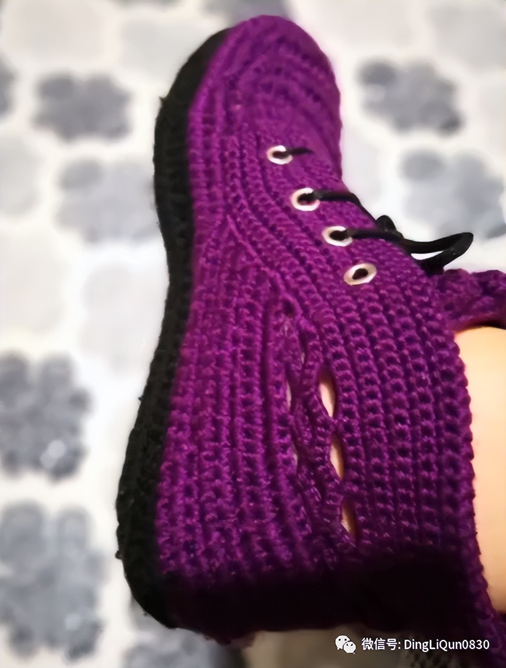 最简单的钩针编织鞋子,针织毛线鞋图案大全