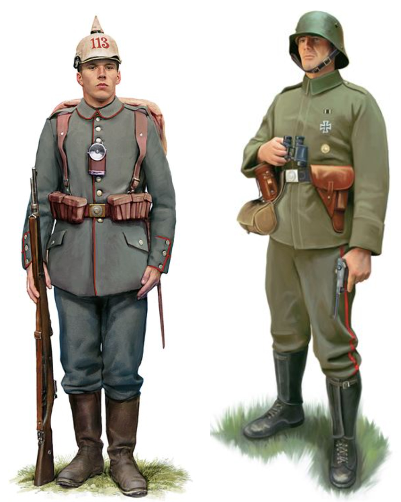 德意志第二帝国陆军军服介绍,德意志各时期的军装