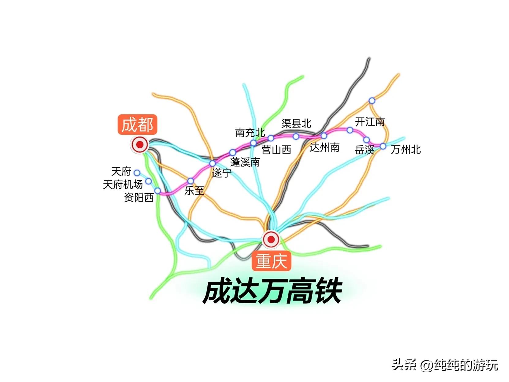四川新建高铁最新线路图,四川成渝中线高铁规划