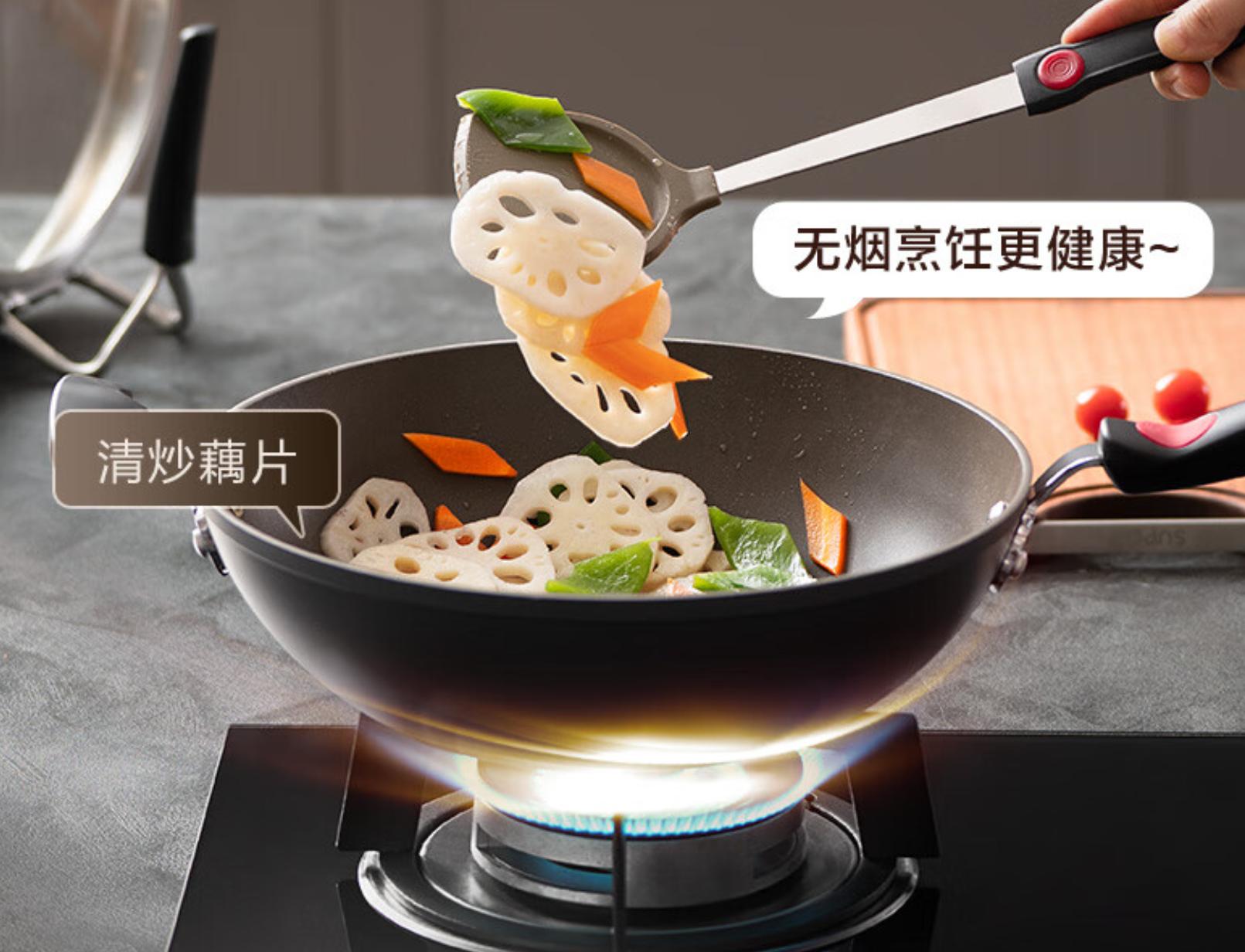 不粘锅铸铁锅,铸铁锅无涂层不粘锅炒锅