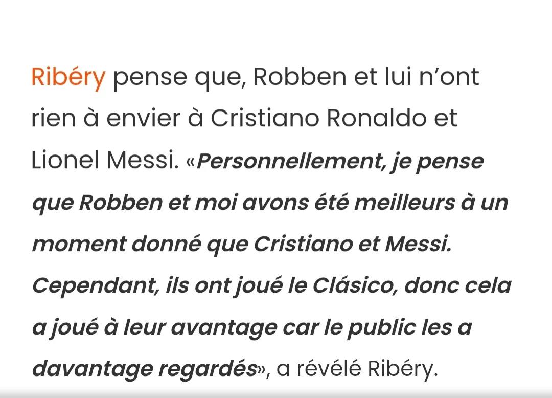 里贝里喜欢梅西还是c罗,罗本里贝里拿过多少欧冠