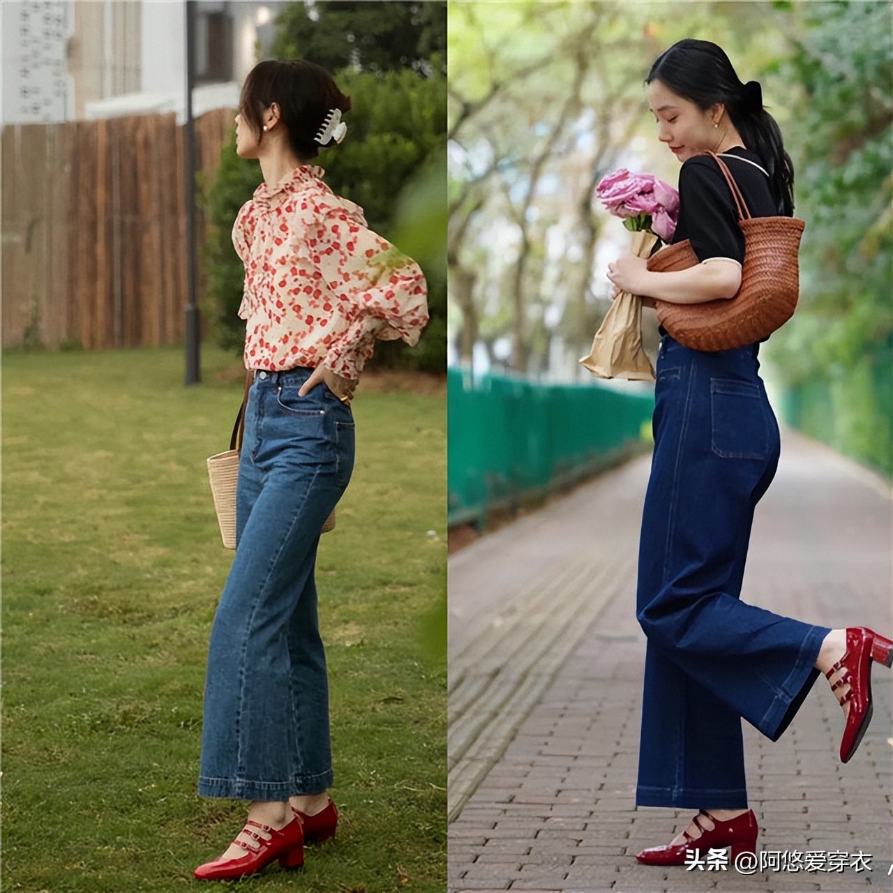 低跟鞋时髦又好穿,高跟鞋粗跟百搭小个子小白鞋