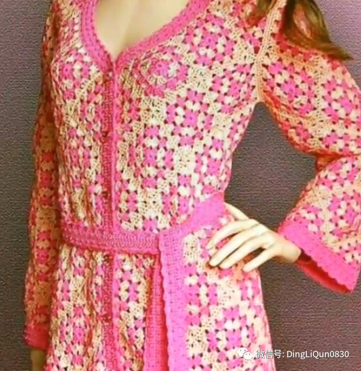 针织开衫作品,带帽针织衫开衫外套彩线