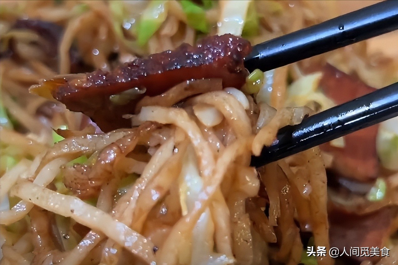 河北有名的快餐店,平山腌肉炒饼