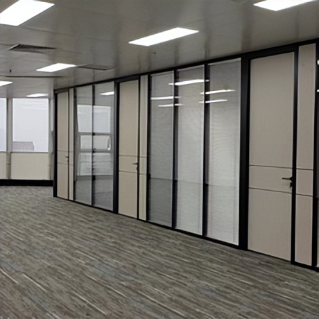办公室玻璃隔断用什么框架最便宜,办公室铝合金玻璃隔断