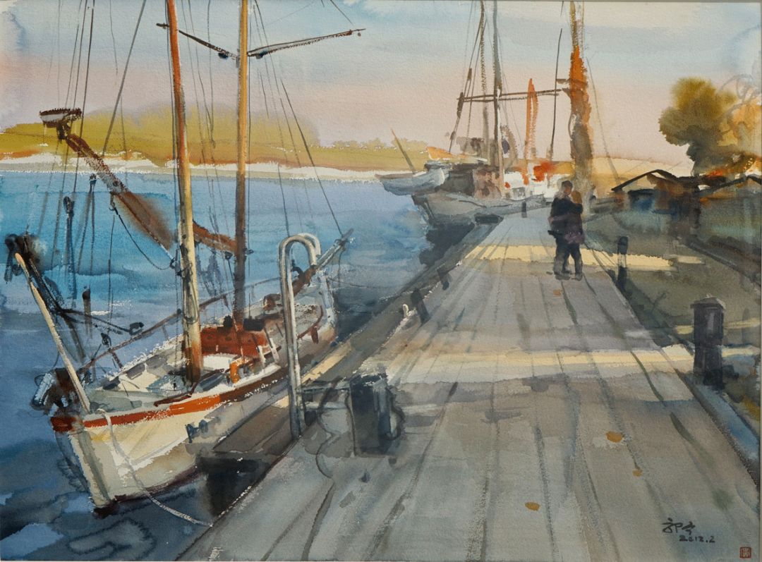 郭宁油画水彩画作品集,诗情画意