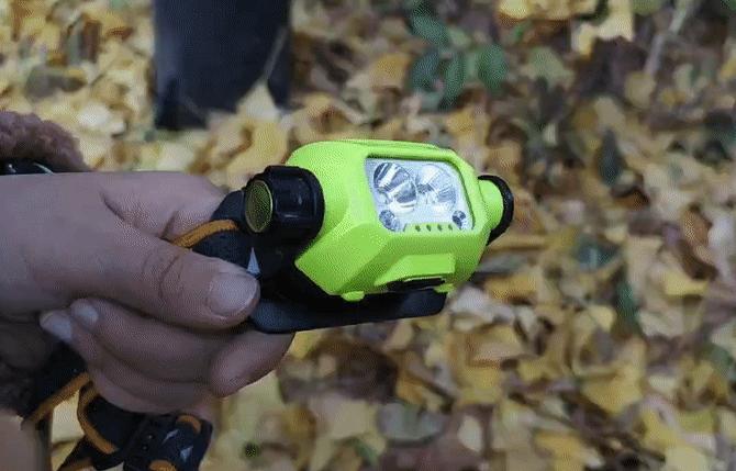 黄白光自由切换两用头灯,泛光和远射一体头灯