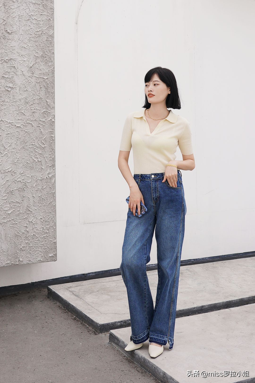 小个子雪纺v领上衣质感,女生穿搭ins高级质感上衣