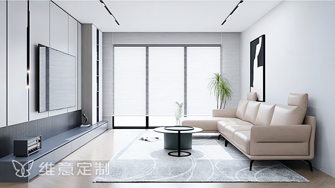 维意定制电视柜效果图,维意定制满墙电视柜