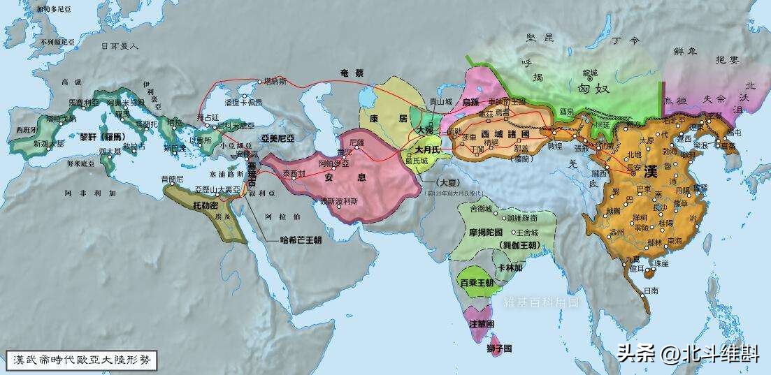 从秦朝到南北朝的世界格局演变：中国在西汉中期成功登顶世界第一