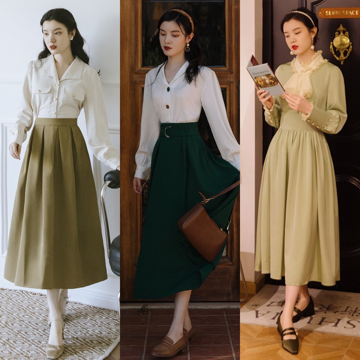 赫本的长裙100个经典穿搭,赫本长裙穿搭